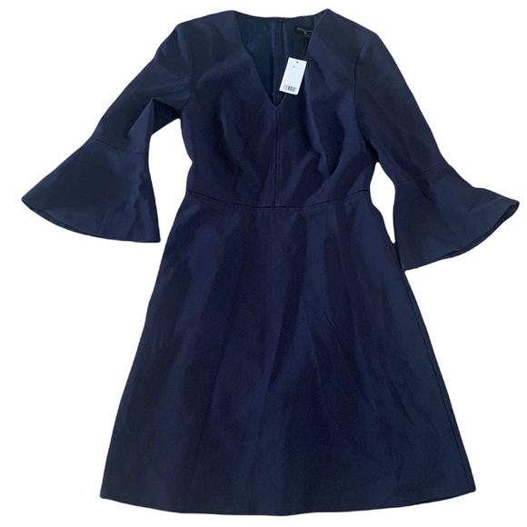 Banana Republic | Flutter Sleeves Navy Dress - Picture 2 of 7
